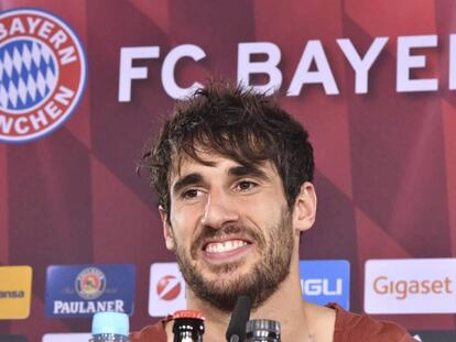 Javi Martínez, durante una rueda de prensa.