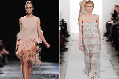 Flecos (y otras tendencias)
	

	Una de las tendencias de la primavera 2013 fueron los flecos. Nina Ricci los subió a la pasarela en su propuesta para esa temporada y Óscar de la Renta apostó por ellos durante el invierno siguiente.