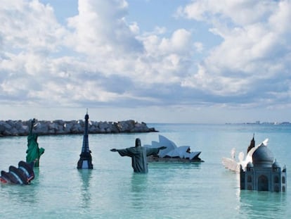 Intervenção do Greenpeace na cúpula do clima de Cancún em 2010.