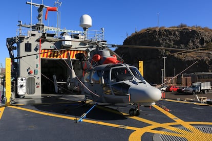 Un helicóptero Panther de la Marina Nacional, similar al del accidente.