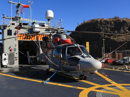 Un helicóptero Panther de la Marina Nacional, similar al del accidente.