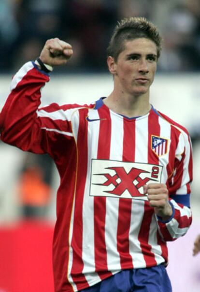 Torres celebra un gol.