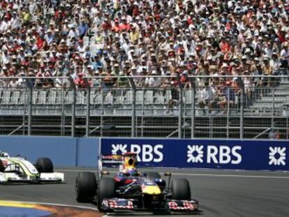 Entrenamiento de F-1 en Valencia.