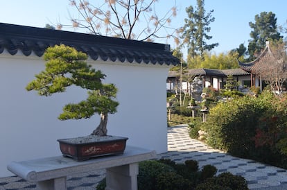 Vista del jardín japonés en California.