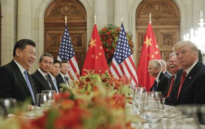 Xi Jinping y Donald Trump durante su reuni&oacute;n bilateral en Buenos Aires.