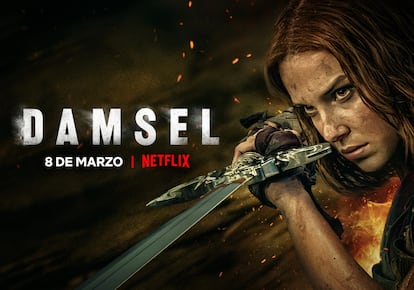 Cartel promocional de la película 'Damsel', en Netflix a partir del 8 de marzo.