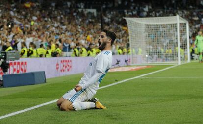 Isco durante un partido del Real Madrid.