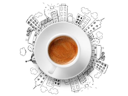 Café con unos y bollos con ceros