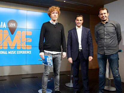 Los organizadores de BIME 2018, este lunes durante su presentación en Bilbao.