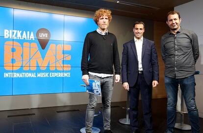 Los organizadores de BIME 2018, este lunes durante su presentación en Bilbao.