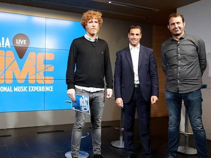 Los organizadores de BIME 2018, este lunes durante su presentación en Bilbao.