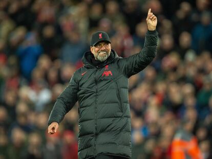 Jurgen Klopp después del partido entre el Liverpool y el Manchester United, en Anfield el 5 de marzo.