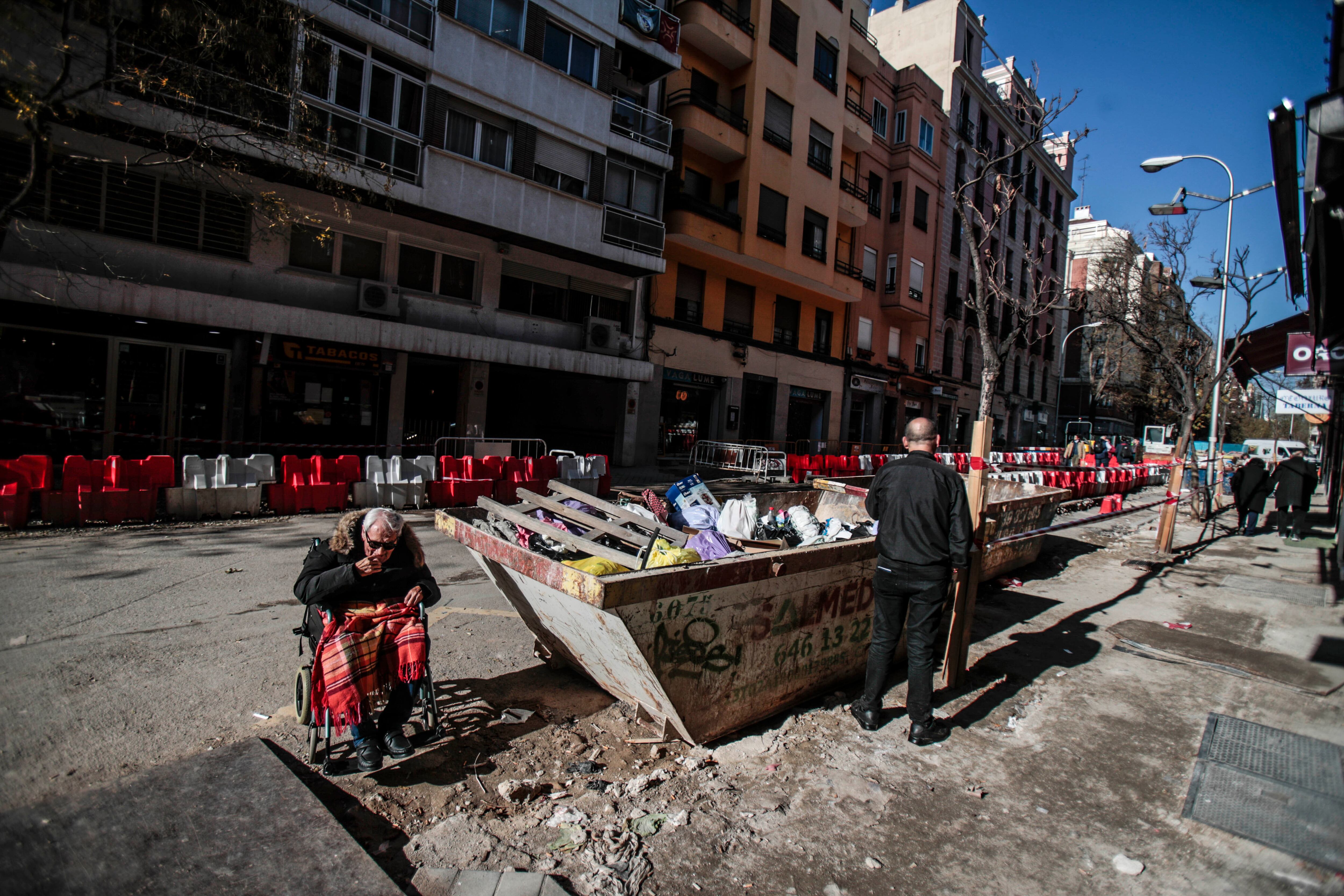 Aspecto de la calle de Ponzano en diciembre. 