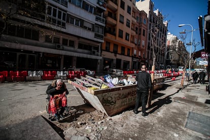 Aspecto de la calle de Ponzano en diciembre. 