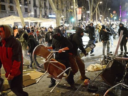 Incidentes en Barcelona en la protesta pro Gamonal.