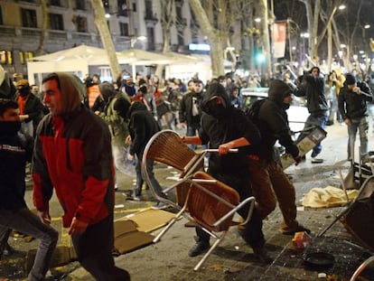 Incidentes en Barcelona en la protesta pro Gamonal.