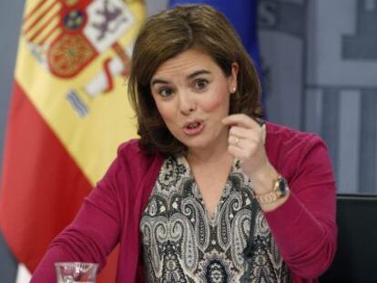 La vicepresidenta del Gobierno, Soraya S&aacute;enz de Santamar&iacute;a. 