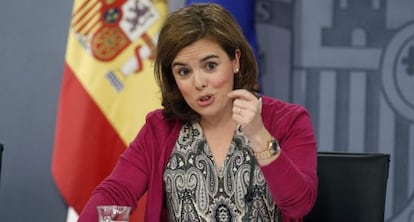 La vicepresidenta del Gobierno, Soraya Sáenz de Santamaría.
