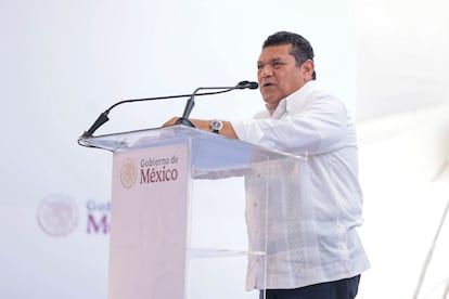 Javier May Rodríguez en Tabasco, en julio de 2025.
