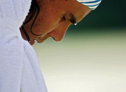 Rafa Nadal, durante un descanso en la final contra Nikolay Davydenko.