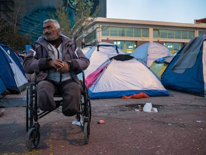 Puerto del Pireo, donde viven 5.000 personas refugiadas.