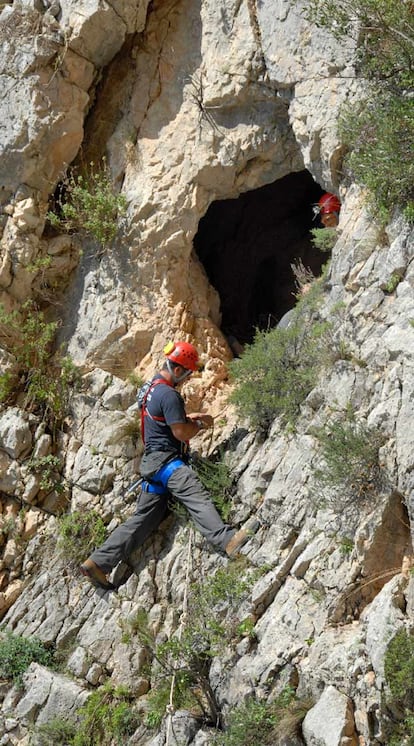 La entrada a la cueva.