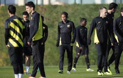 El Barça se entrena antes de recibir al Celtic.