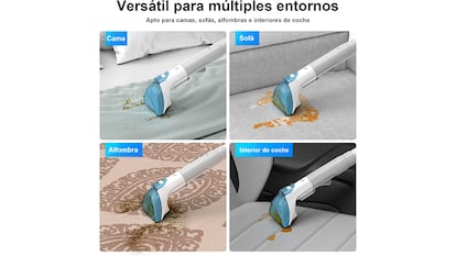 aspiradora de agua para tapicería sobre fondo blanco.