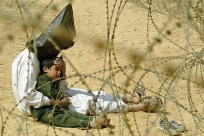 Niño herido, en Irak