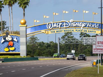 La entrada a Walt Disney World, en Kissimmee (Florida).