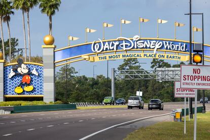 La entrada a Walt Disney World, en Kissimmee (Florida).
