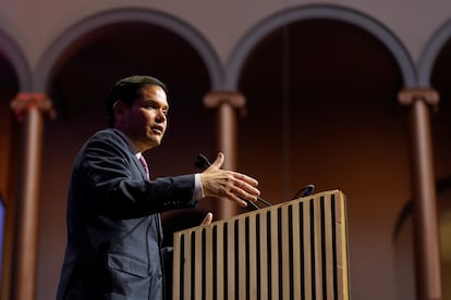 El secretario de Estado, Marco Rubio en Washington, en junio de 2025.