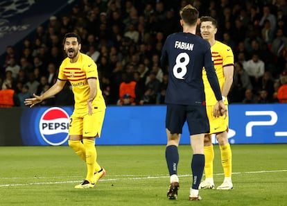 Imagen del partido entre el Fútbol Club Barcelona y el Paris Saint Germain de este miércoles.