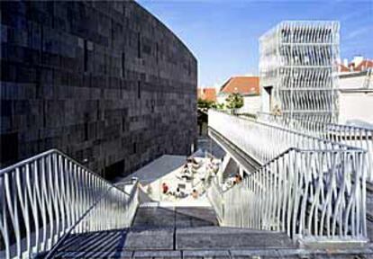 Interior del Kunsthalle, centro de exposiciones de vanguardia en Viena.