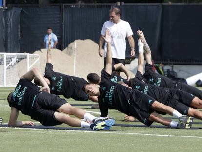 Entrenamiento del Madrid en Los Ángeles.