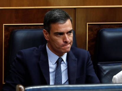 Acting Prime Minister Pedro Sánchez during the first investiture vote on Tuesday.