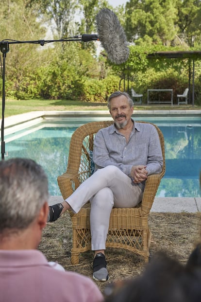 Miguel Bosé, en un momento de la serie documental de Movistar Plus+.