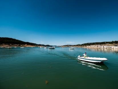 El embalse de Entrepeñas (Guadalajara), uno de los dos pantanos de la cabecera del río Tajo.