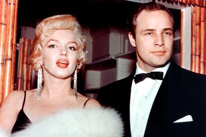 Marilyn Monroe y Marlon Brando tuvieron un romance en 1955.