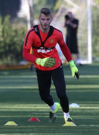 David de Gea s'entrena amb el United.