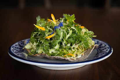 Tostada del restaurante Cana. 