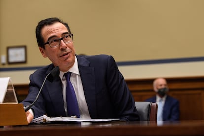 Steven Mnuchin, secretario del Departamento del Tesoro, en la Casa Blanca.