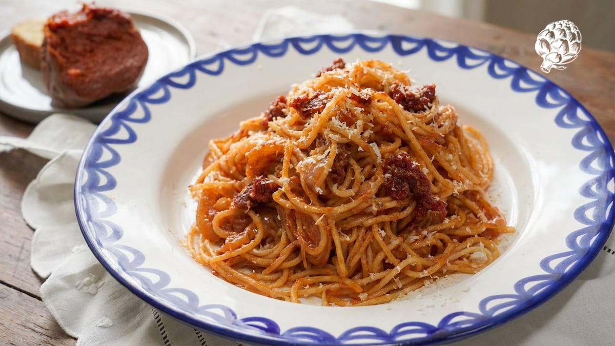 Pasta con sobrasada, la receta que conecta Italia con las Baleares