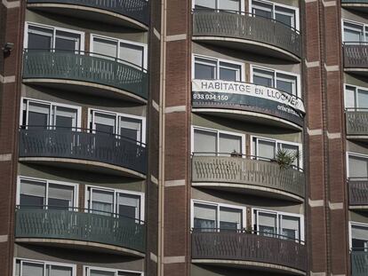 Una vivienda en alquiler en Barcelona, en una imagen de archivo.