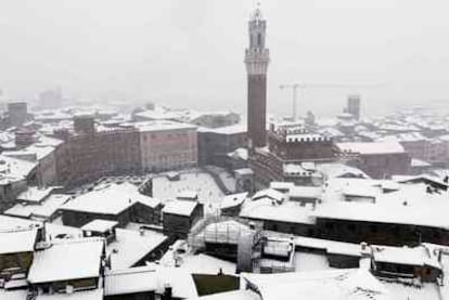 Temporal de nieve en Siena