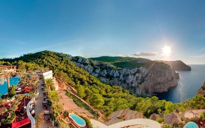 Vistas desde el hotel Hacienda Na Xamena, en Sant Miquel de Balansat, en Ibiza.