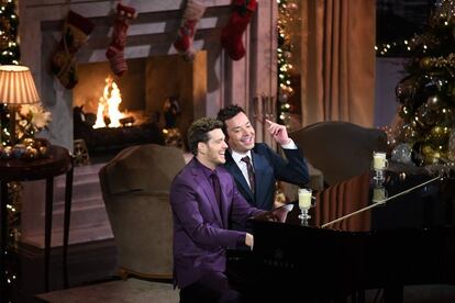 Michael Bublé y Jimmy Fallon, en Christmas in the City