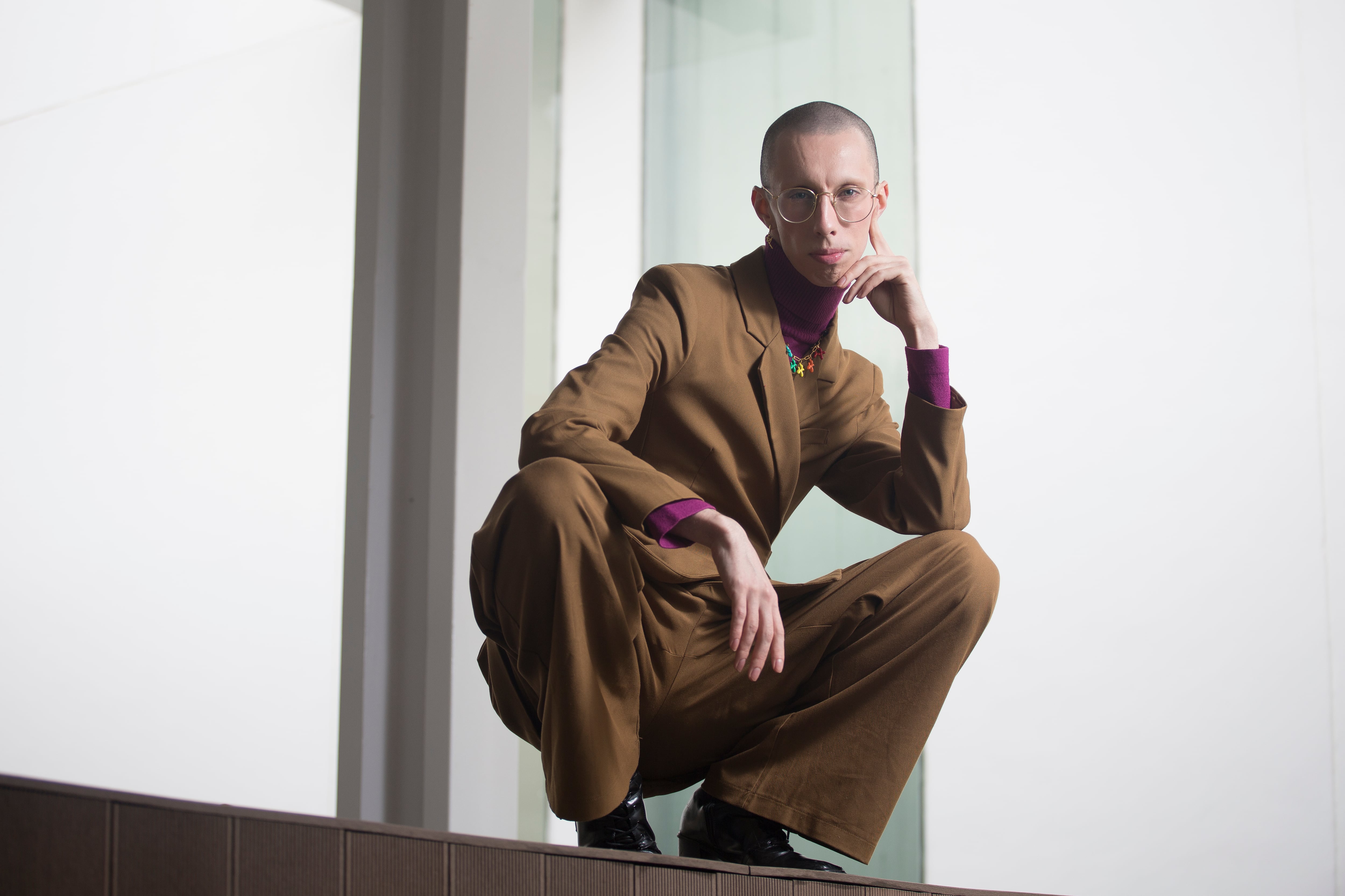 Hugáceo Crujiente, 'drag queen', artista y divulgador, fotografiado en el Museo Thyssen el pasado 23 de diciembre. 