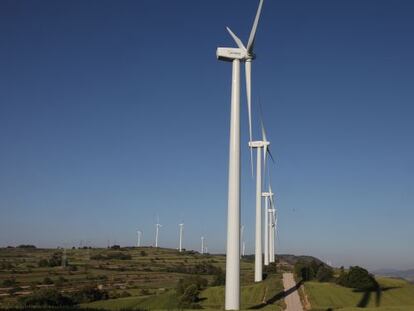 Parque eólico de la sierra del Tallat, en Lleida.