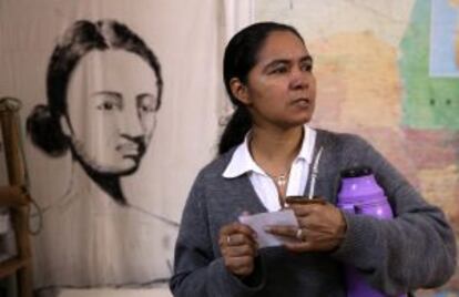 Perla Álvarez, militante campesina.